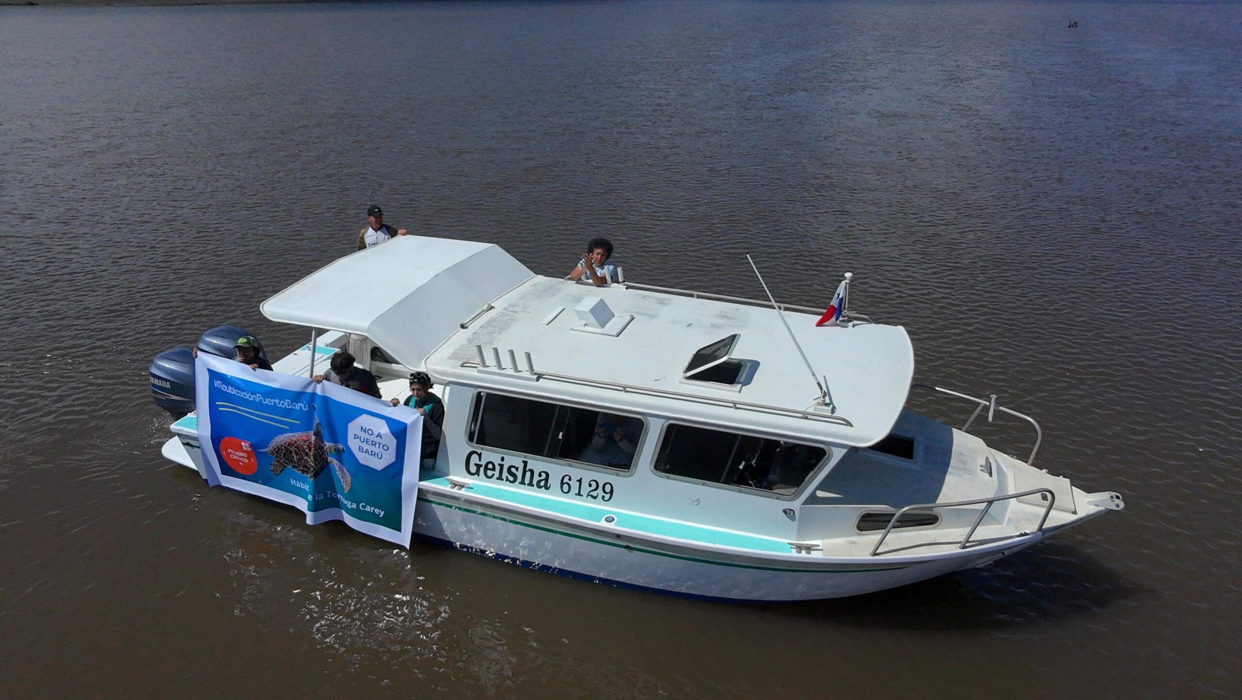 Demonstration by sea against the launch of the Puerto Baru project, in David, on Jan 16th 2025.