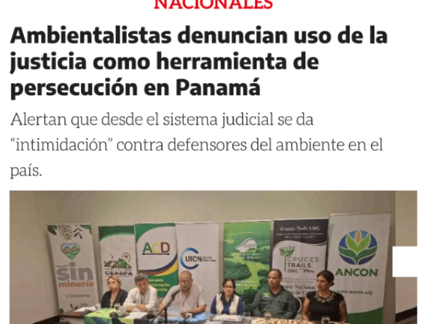 Grandes medios de comunicación de Panamá visibilizan la situación de defensores ambientales image